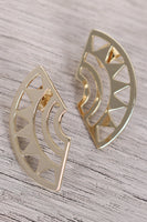 Tribal Cutout Fan Earrings