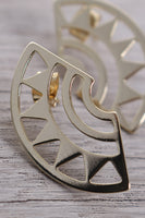 Tribal Cutout Fan Earrings