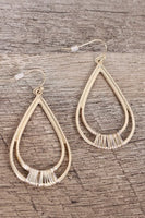Wire-Wrapped Teardrop Drop Earrings